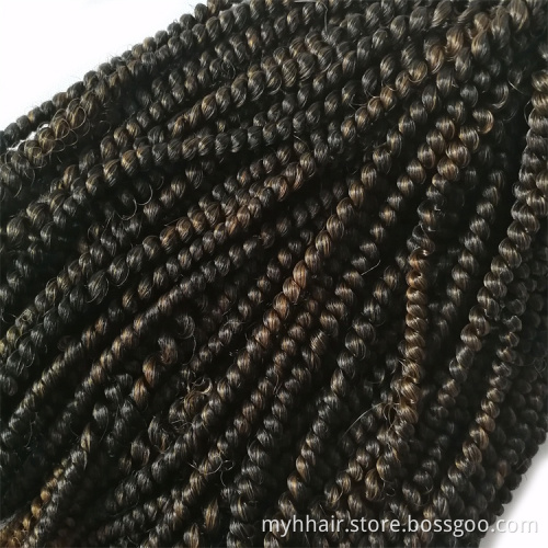 8 inch 50 strands/pack black Synthetic curly Crochet Hair Extension For African Braids Nubian Twist Crochet Braids